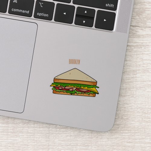 Sandwich cartoon illustration sticker
