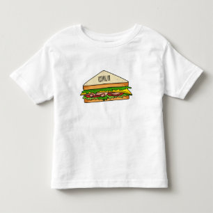 Sandwich cartoon illustration  toddler t-shirt