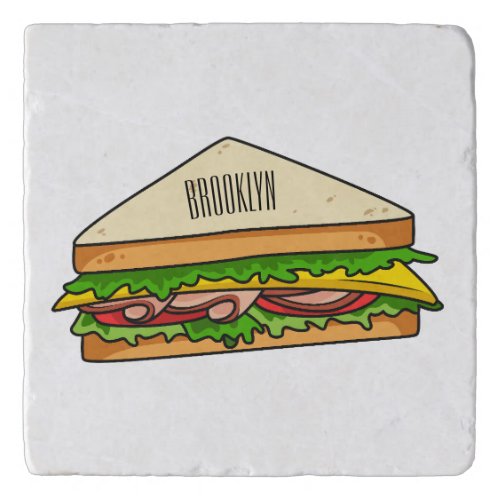 Sandwich cartoon illustration trivet