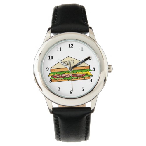 Sandwich cartoon illustration watch