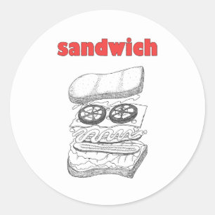 Sandwich Classic Round Sticker