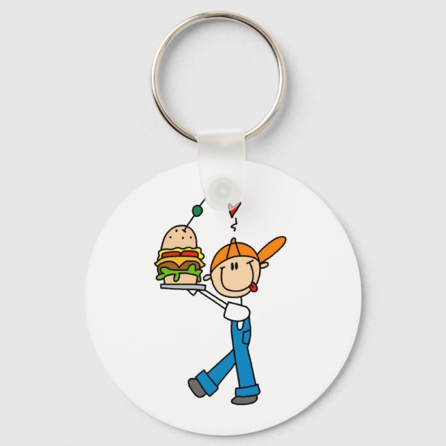 Sandwich Connoisseur Stick Figure Keychain (Front)
