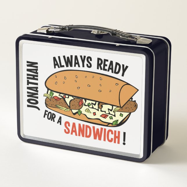 Sandwich custom name lunch box (Back)