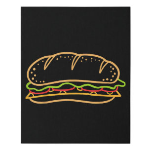 Sandwich Lining Faux Canvas Print