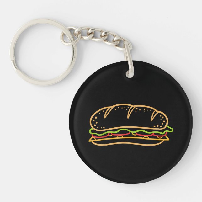 Sandwich Lining Keychain (Front)