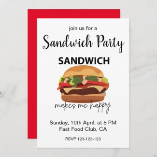 Sandwich Makes Me Happy Party
