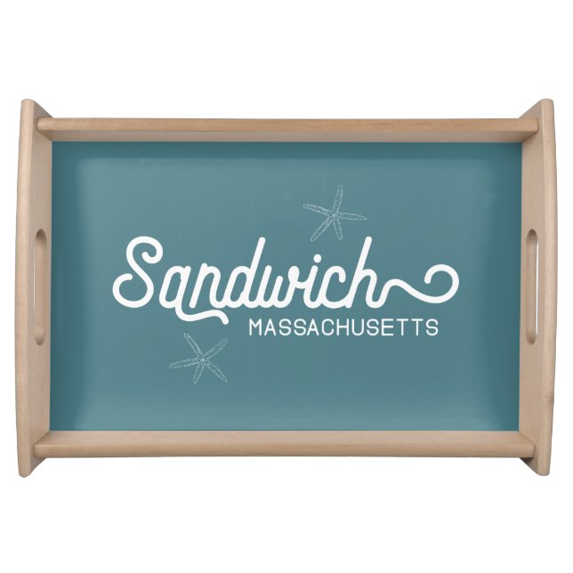 Sandwich Massachusetts Nautical Serving Tray (Front)