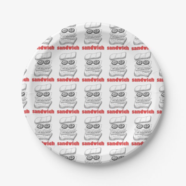 Sandwich Paper Plates (Front)