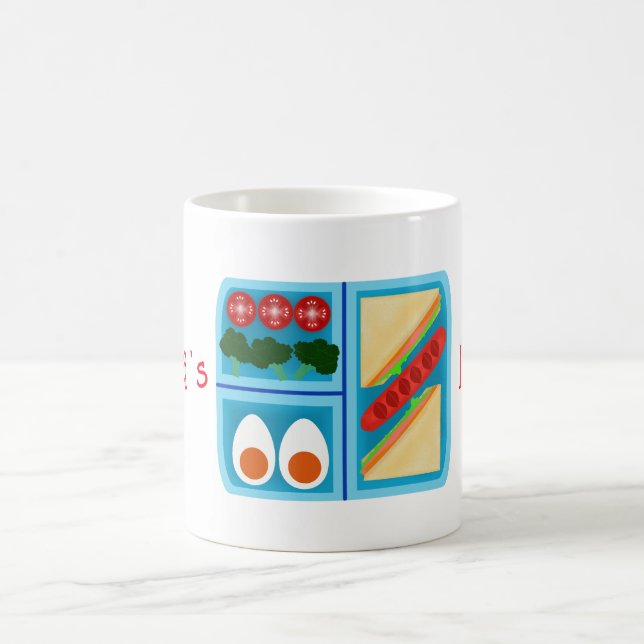 Sandwich, Sausage, Egg, Tomato, Brocolli in A Lunc Coffee Mug (Center)