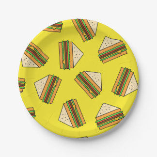 Sandwich Seamless Pattern | Sandwich Puns| Sandwic Paper Plates