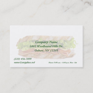 Sandwich Shop Business Card