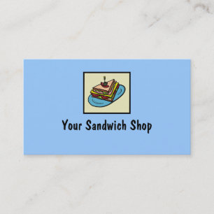 Sandwich shop customizable business cards