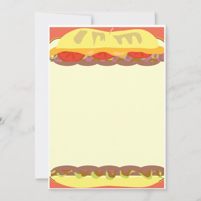 Sandwich Stationery Note Card (Front)
