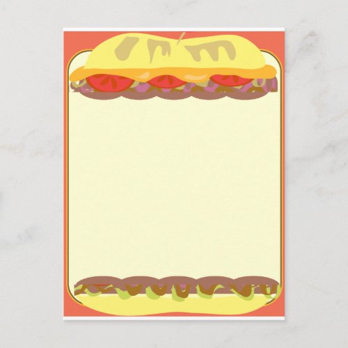 Sandwich Stationery Postcard