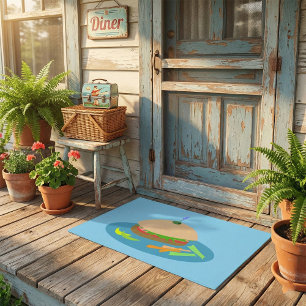 Sandwich with Veggie Sides Fun Food Doormat