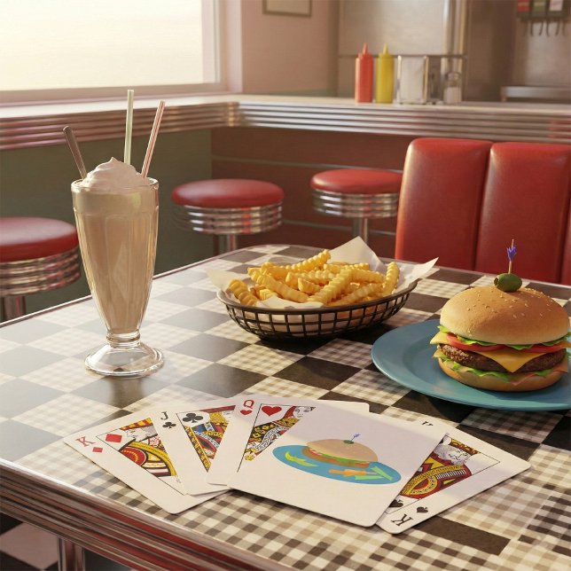 Sandwich with Veggie Sides Fun Food  Poker Cards (Creator Uploaded)