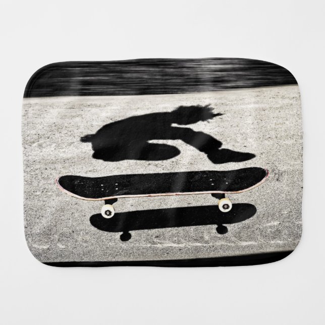 sandwiched skateboard burp cloth (Front Horizontal)
