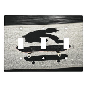 sandwiched skateboard light switch cover