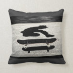 sandwiched skateboard throw pillow