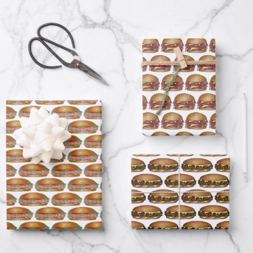 Sandwiches Ham and Cheese Philly Steak Sub Hoagie Wrapping Paper Sheets