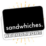 sandwiches. loyalty punch card<br><div class="desc">COLORS and FONTS are completely customizable! by identica design . asyrum</div>