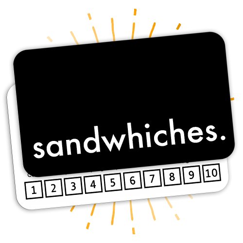 sandwiches loyalty punch card