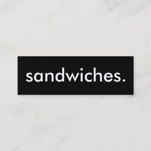 sandwiches loyalty punch card