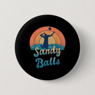 Sandy Balls for a Beach Volleyball Player Button