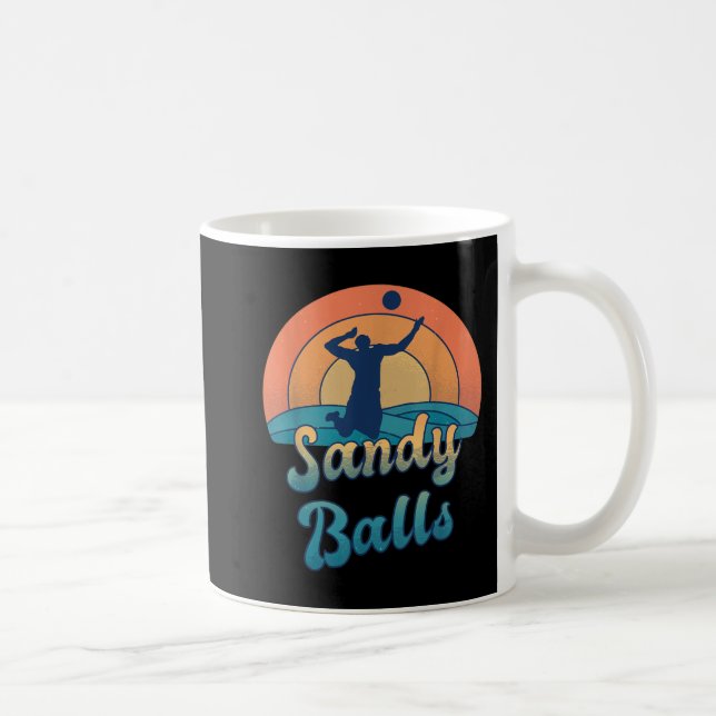 Sandy Balls for a Beach Volleyball Player  Coffee Mug (Right)