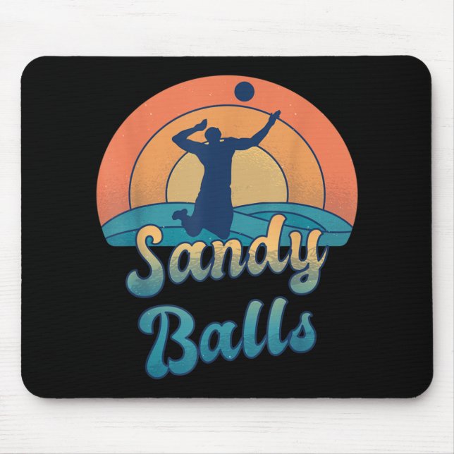 Sandy Balls for a Beach Volleyball Player  Mouse Pad (Front)
