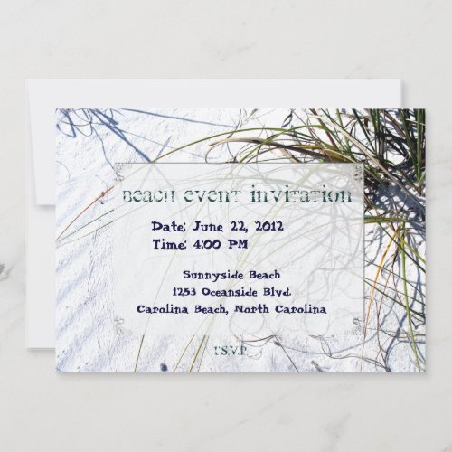 Sandy Beach 2 Framed Invite