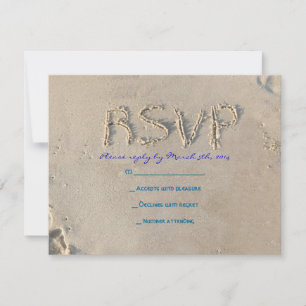 SANDY BEACH Bar Bat Mitzvah Invitation Reply Card