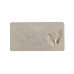 SANDY BEACH Bar Bat Mitzvah Return Address Label