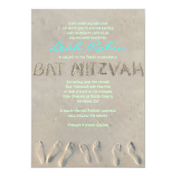 SANDY BEACH Bat Mitzvah Invitation
