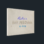 SANDY BEACH Bat Mitzvah Memory Sign-In Board Canvas Print<br><div class="desc">WELCOME to my store! 
All my designs are ONE-OF-A-KIND original pieces of artwork designed by me! You can only find them here! I can customize this invite in any way,  just email me at Marlalove@hotmail.com</div>
