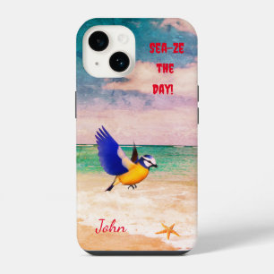 Sandy Beach Bird Sea Starfish iPhone 14 Case