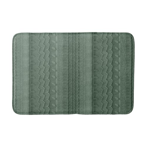 Sandy Beach Car Tire Trace Green Bath Mat