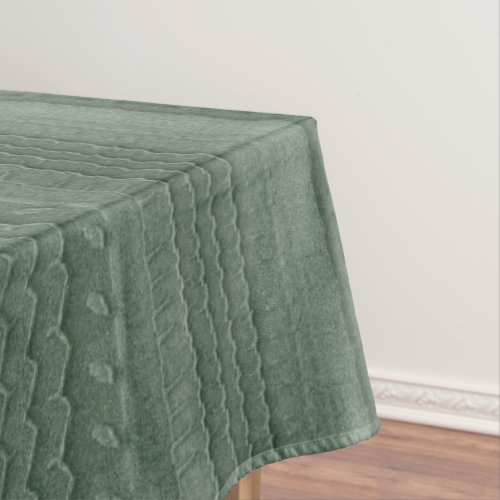 Sandy Beach Car Tire Trace Green Tablecloth