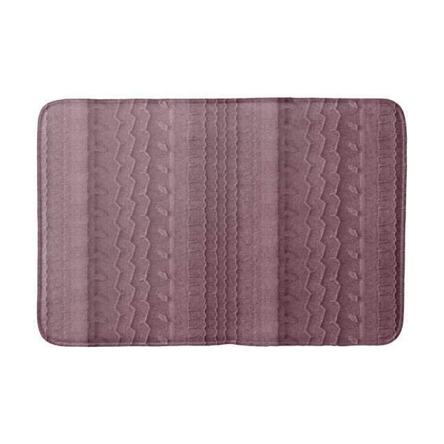 Sandy Beach Car Tire Trace Pink Bathroom Mat (Front)