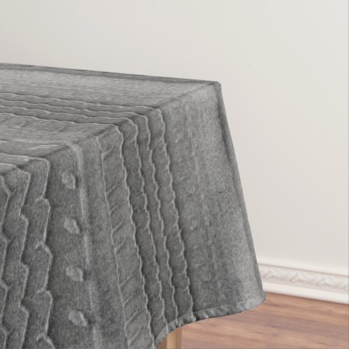 Sandy Beach Car Tire Trace Silver Tablecloth