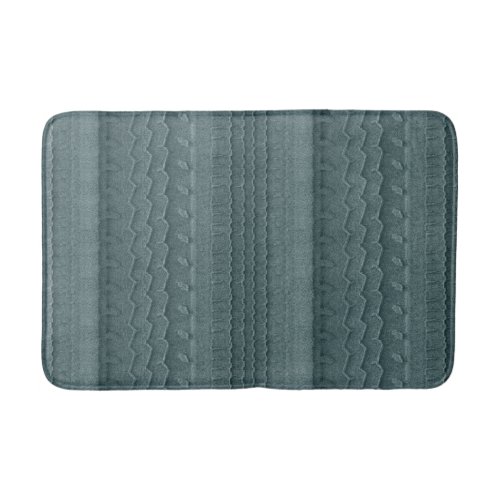 Sandy Beach Car Tire Trace Teal Bath Mat