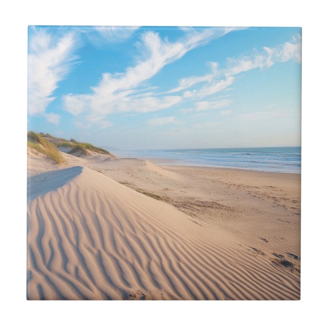 Sandy Beach Ceramic Tile (Front)