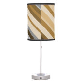 Sandy Beach Colors Inspired Striped Pattern Table Lamp (Back)