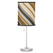 Sandy Beach Colors Inspired Striped Pattern Table Lamp (Right)