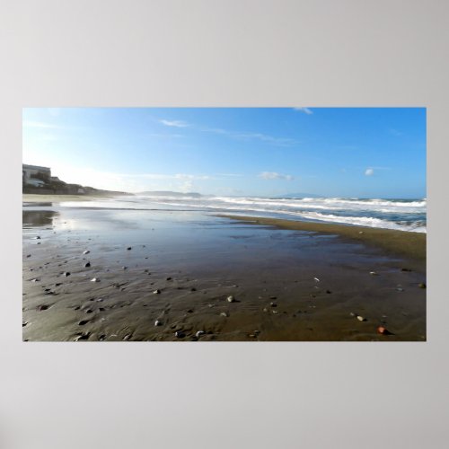 Sandy beach  Digital art painting Poster