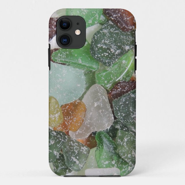 Sandy beach glass iPhone case (Back)