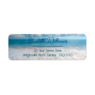 Sandy Beach Graduation Return Address Label