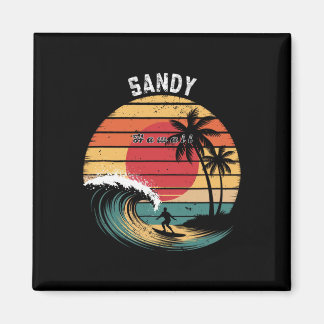 Sandy Beach Hawaii Beach Surfing  Magnet