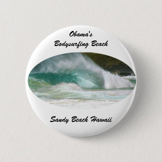 Sandy Beach Hawaii Pinback Button