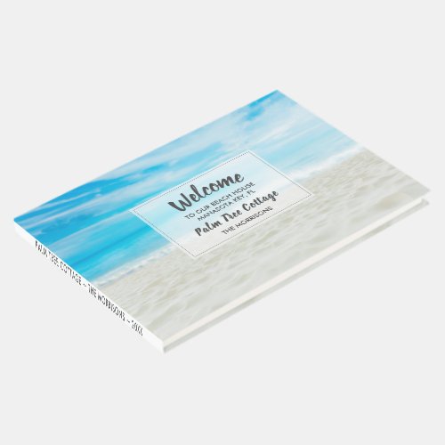 Sandy Beach House Vacation Rental Home Welcome Guest Book